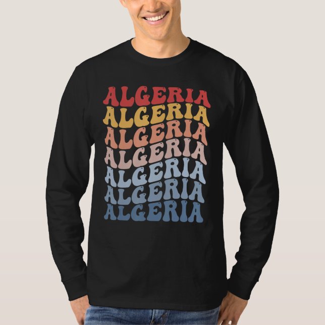 Algeria Groovy Retro Algerian T-Shirt (Front)