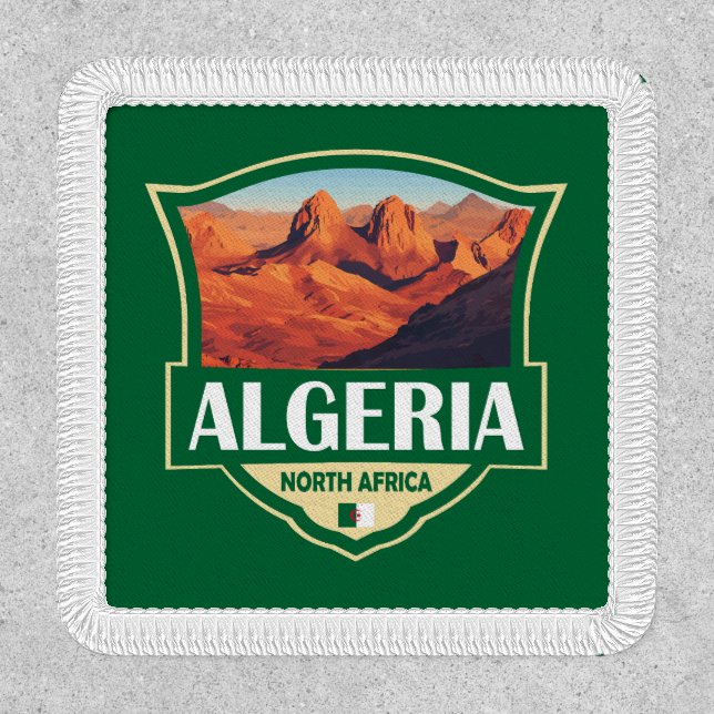Algeria Illustration Retro Badge (Front)