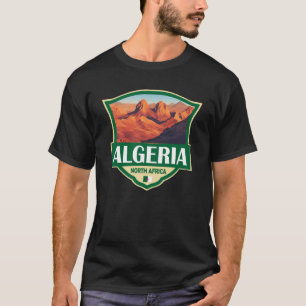Algeria Illustration Retro Badge T-Shirt