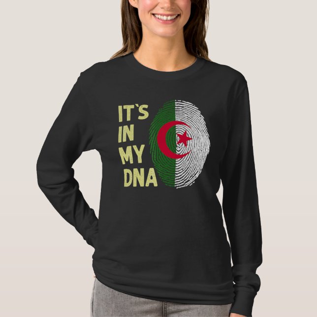 Algeria In My Dna Algerian Flag Team Algeria 1 T-Shirt (Front)
