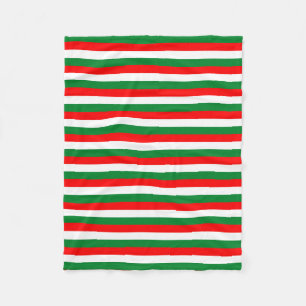 algeria Lebanon Oman Italy flag stripes red white Fleece Blanket