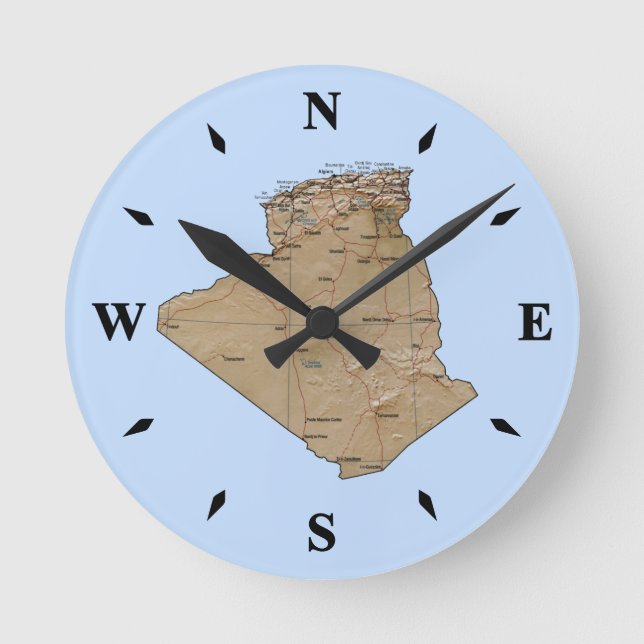 Algeria Map Clock (Front)