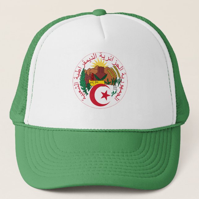 Algeria National Emblem Trucker Hat (Front)