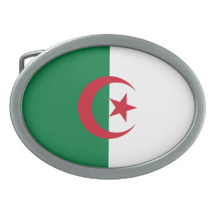Algeria National Flag Oval Belt Buckle
