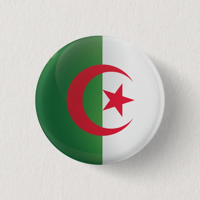 Algeria  Round Icon Flag Button (Front)