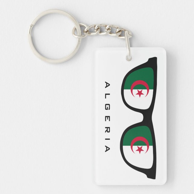 Algeria Shades custom text & color key chain (Front)