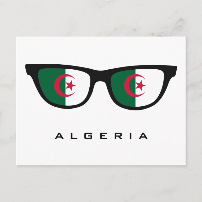 Algeria Shades custom text & color postcard (Front)