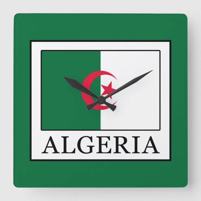 Algeria Square Wall Clock (Front)