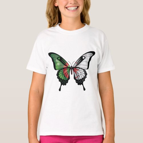 Algeria Swallowtail Butterfly Flag Sticker T_Shirt