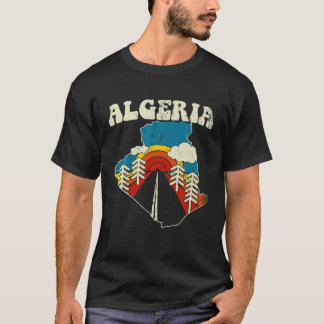 Algeria Vintage Algerian Country Rainbow Retro 70s T-Shirt