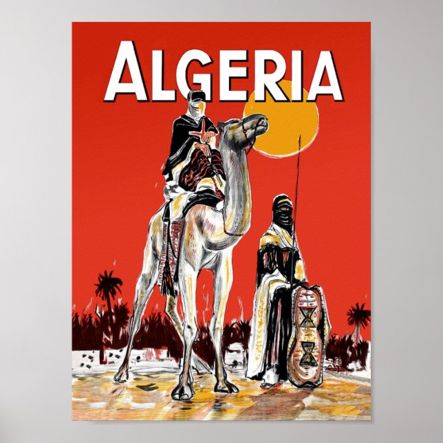 Algeria vintage travel poster (Front)