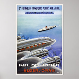 Algeria Vintage Travel Poster