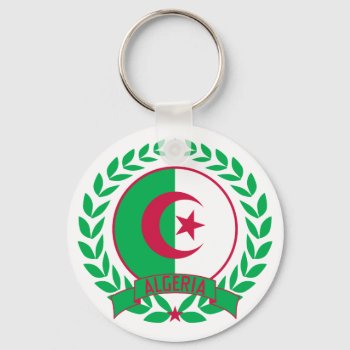 Algeria Wreath Keychain by brev87 at Zazzle