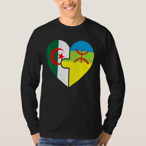 Algerian Amazigh Roots Matching Flag  Proud Of My  T_Shirt