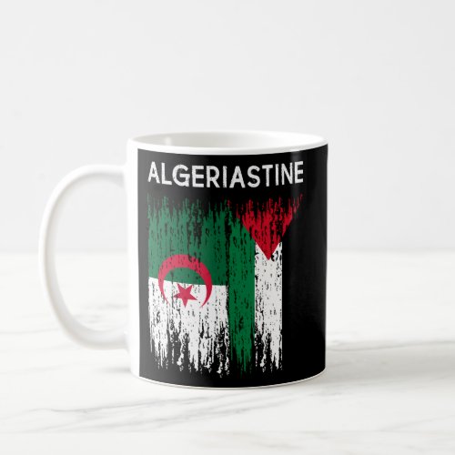 Algerian And Palestinian Flag Algeria And Palestin Coffee Mug