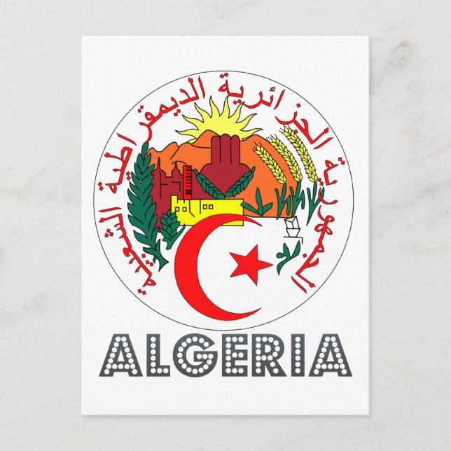 Algerian Emblem Postcard (Front)