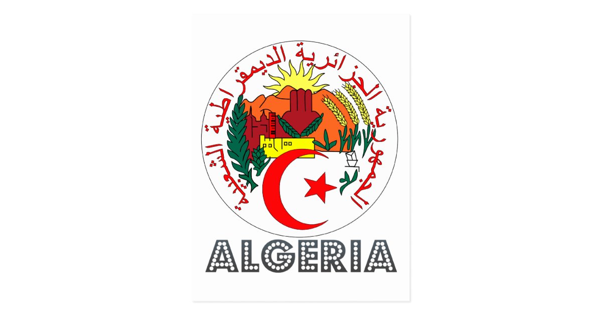 Algerian Emblem Postcard | Zazzle.com