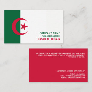 Algerian Flag, Flag of Algeria Business Card