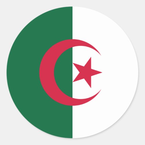 Algerian Flag Flag of Algeria Classic Round Sticker