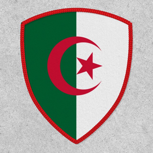 Algerian Flag, Flag of Algeria Patch (Front)