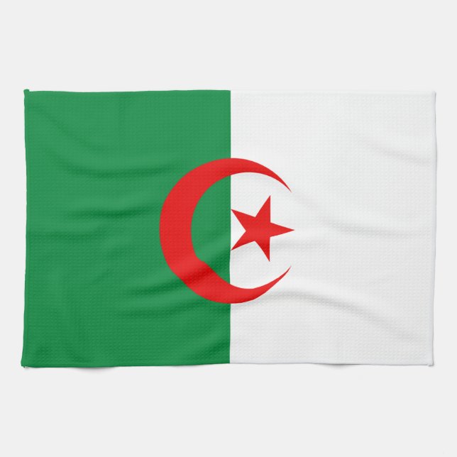 Algerian flag kitchen towel (Horizontal)
