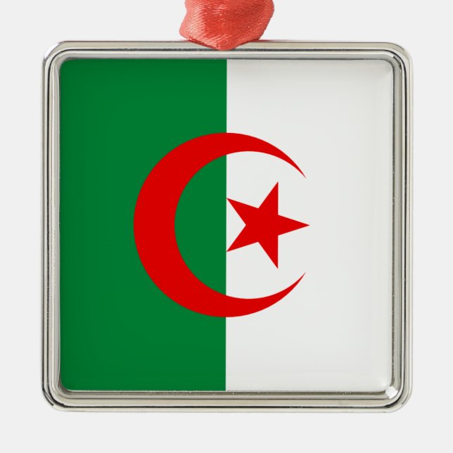 Algerian flag metal ornament (Front)