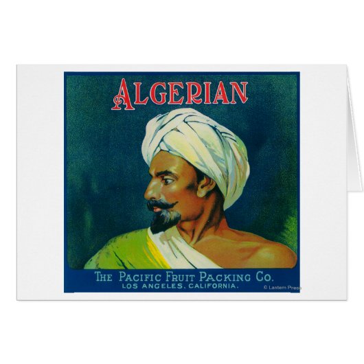 Algerian Orange Label Cards (Front Horizontal)