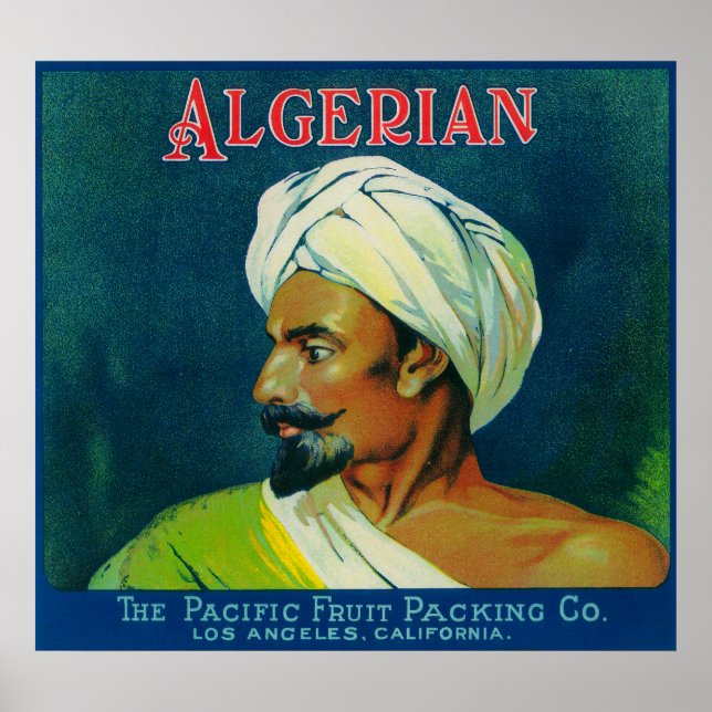 Algerian Orange Label Poster (Front)