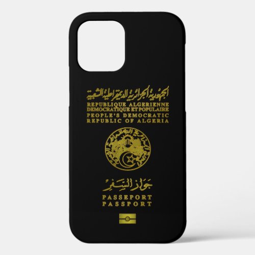 Algerian passport  iPhone 12 pro case