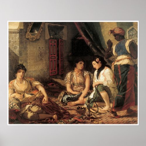 Algerian Women in their Apartments 1834 Poster