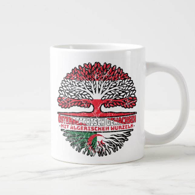 Algerien Algerisch Österreichisch Österreich Baum Giant Coffee Mug (Right)