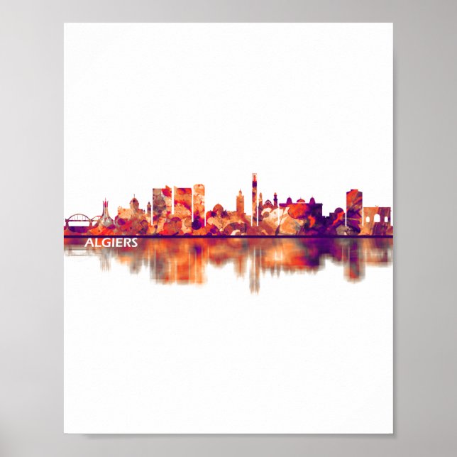 Algiers Algeria Skyline Poster (Front)