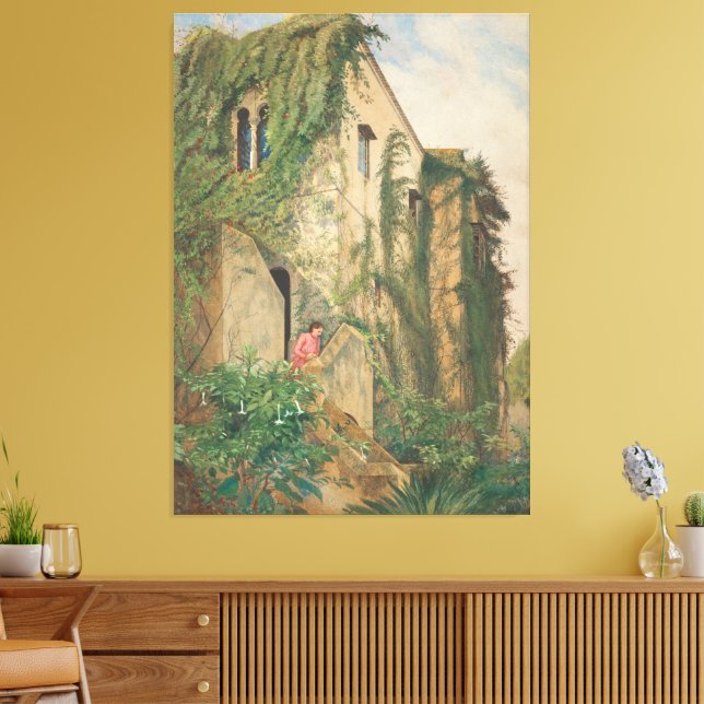 Algiers, Cecilia in pink Canvas Print (Insitu(LivingRoom))