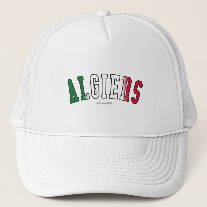 Algiers in Algeria National Flag Colors Mesh Hat