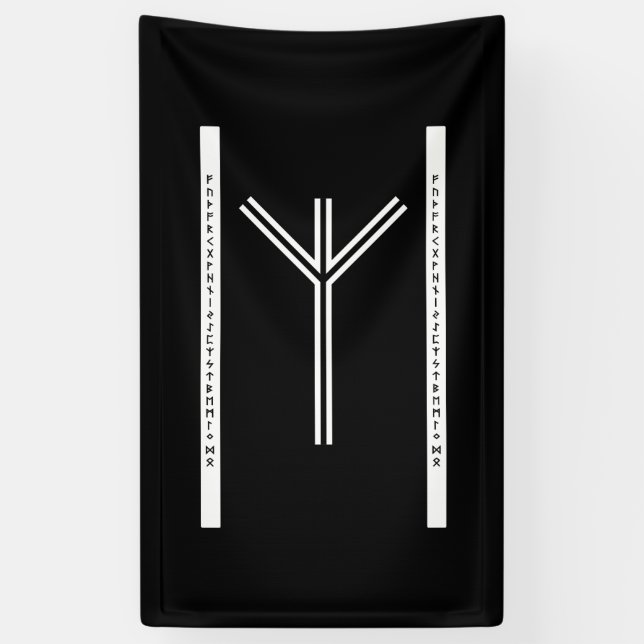 Algiz BW Banner (Vertical)