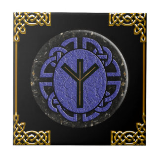 "algiz" elder futhark ceramic tile
