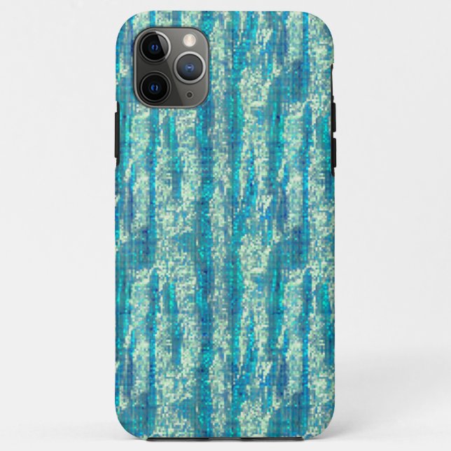 Algodão semi pixelado num mix de ciano e turquesa Case-Mate iPhone case (Back)
