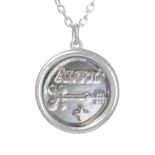 ALGOL PROTECTION TALISMAN SILVER PLATED NECKLACE (Front)