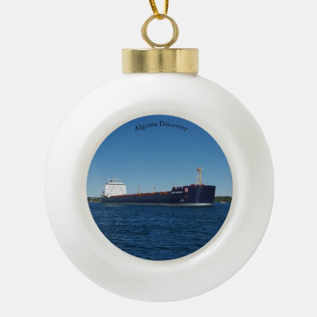 Algoma Discovery ball or snowflake ornament (Front)