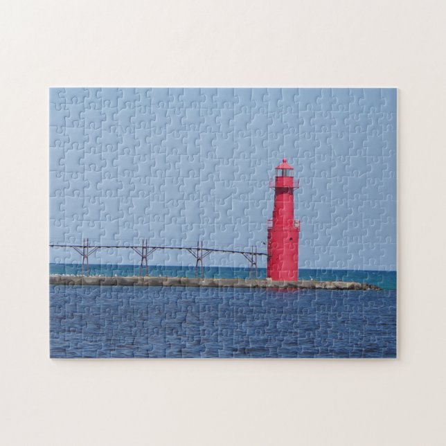 Algoma Pierhead Light jigsaw puzzle (Horizontal)