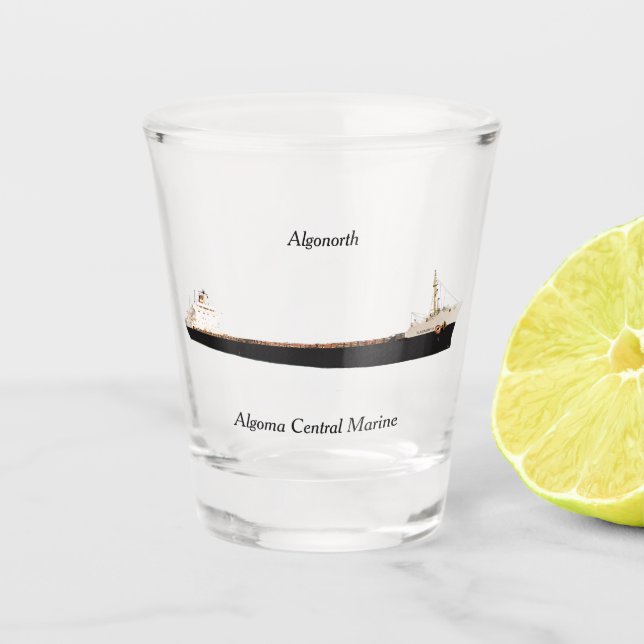 Algonorth shot glass (Front)