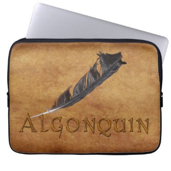 Algonquin Native American Feather Laptop Sleeve by RavenSpiritPrints at Zazzle