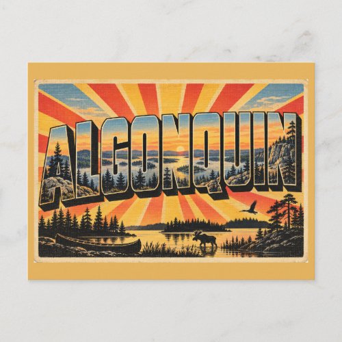 Algonquin ON Lakes Forests Canadian Shield Art Postcard