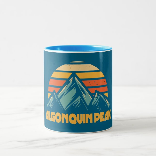 Algonquin Peak Retro Turquoise Two-Tone Coffee Mug (Center)