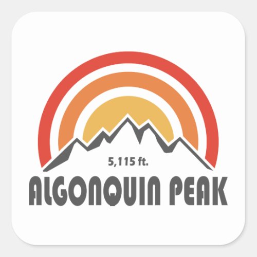 Algonquin Peak Square Sticker