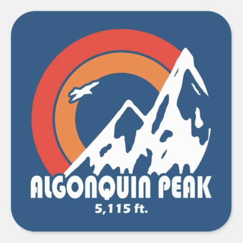Algonquin Peak Sun Eagle Square Sticker