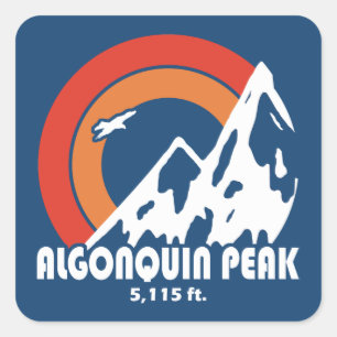 Algonquin Peak Sun Eagle Square Sticker