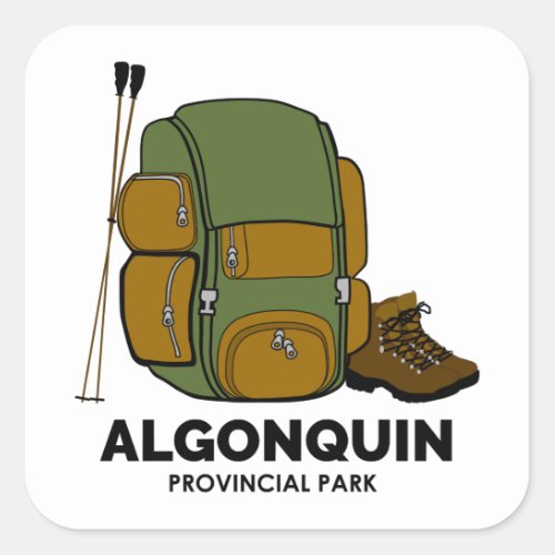 Algonquin Provincial Park Backpack Square Sticker