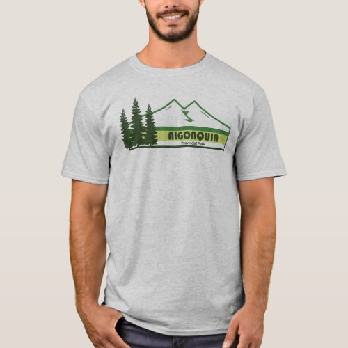 Algonquin Provincial Park Green Stripes T_Shirt