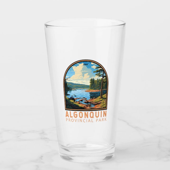 Algonquin Provincial Park Travel Art Badge Glass (Front)
